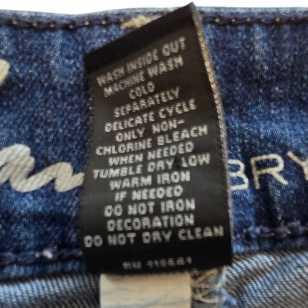Lane Bryant Genius Fit Skinny Jeans Dark Wash Distressed Plus Size 28 Average - Picture 10 of 14
